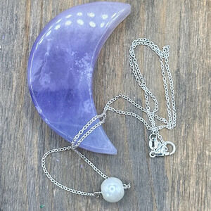 Edison pearl sphere dainty 925 sterling silver stamped necklace